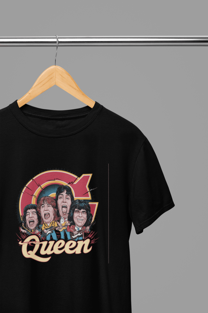 Queen T-Shirt/Sweatshirt - Poster Kingz - S - T-Shirt - Black