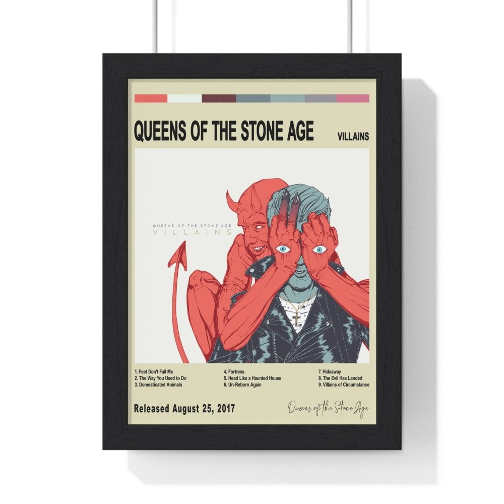 Queens of the Stone Age - Album Cover Poster - Poster Kingz - A5 (unframed) - Vintage - Villains