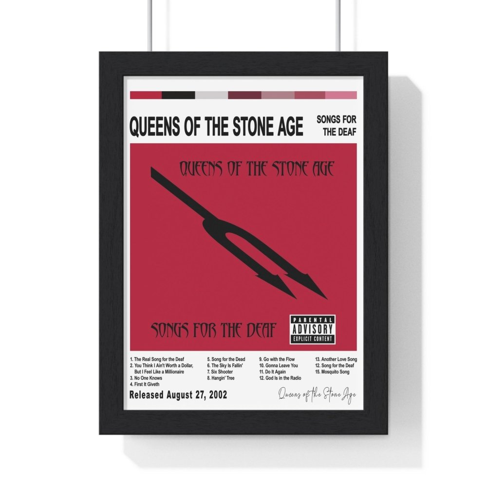 Queens of the Stone Age - Album Cover Poster - Poster Kingz - A5 (unframed) - White - Songs for the Deaf