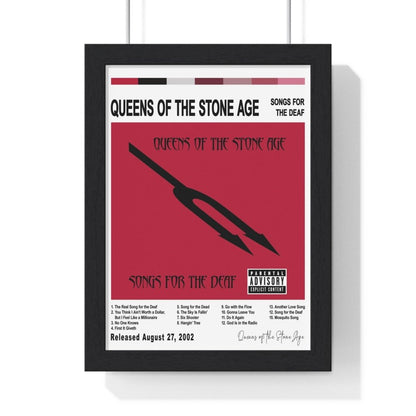 Queens of the Stone Age - Album Cover Poster - Poster Kingz - A5 (unframed) - White - Songs for the Deaf