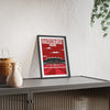 Framed Racecourse Ground poster back view