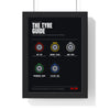 Racing Tyre Guide print framed in a black frame, ready to hang