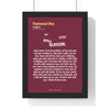 Personalised full song lyrics poster with dedication main product image