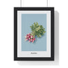 Radishes Print framed in a black frame, ready to hang
