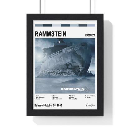 Rammstein - Rosenrot Album Cover Poster - Poster Kingz - A5 (unframed) - White - 