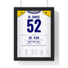St. Louis Rams Super Bowl XXXIV Poster - Mike Jones 52 The Tackle Jersey Print framed in a black frame, ready to hang