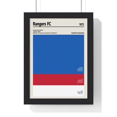 Framed Rangers FC colour swatch print