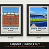 Rangers Inside & Out Stadium Set | Ibrox Stadium + Inside Stadium Prints