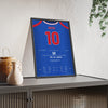 Rangers Novo 10 Helicopter Sunday 2005 Poster framed and leaning on a sideboard