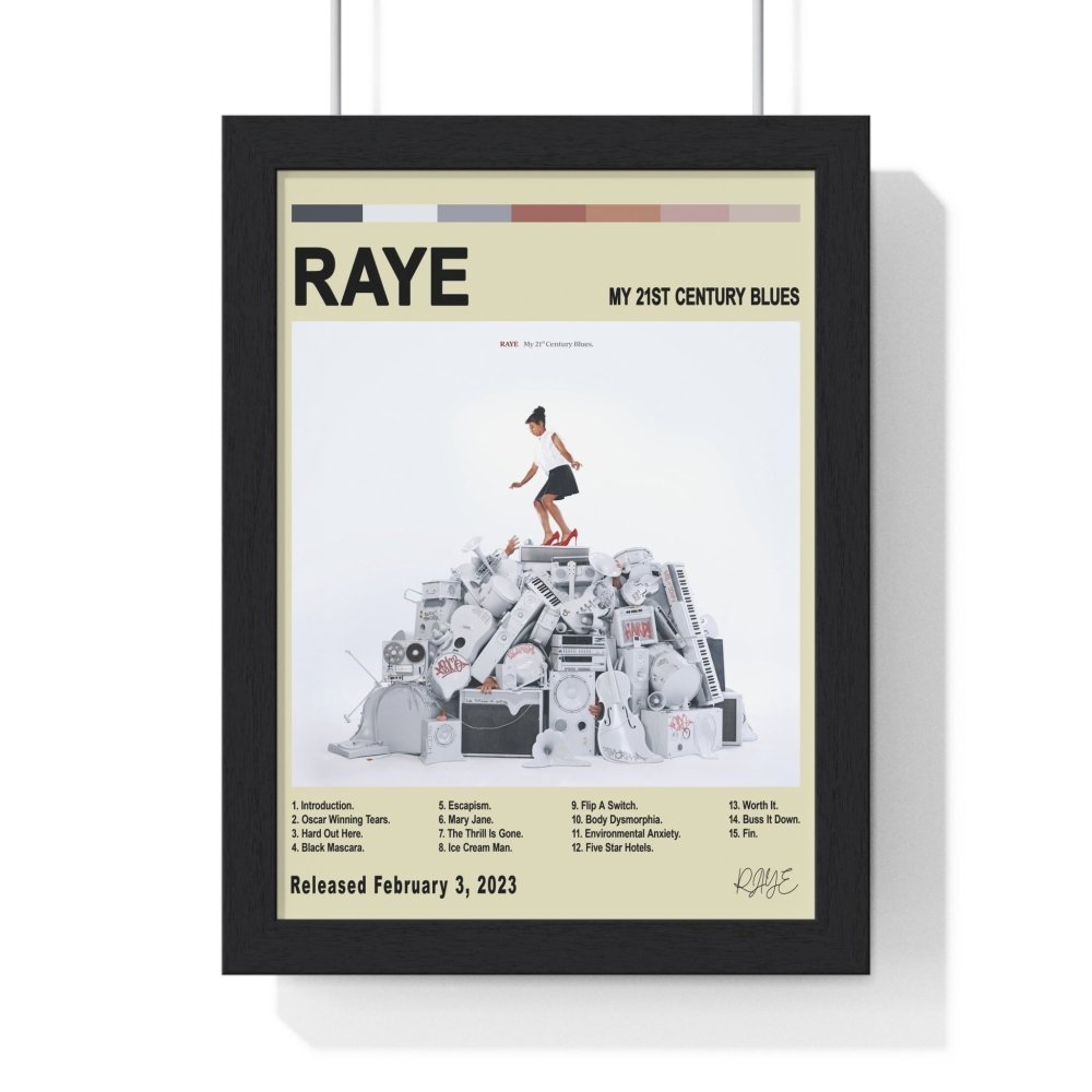 RAYE - My 21st Century Blues Album Cover Poster - Poster Kingz - A5 (unframed) - Vintage - 