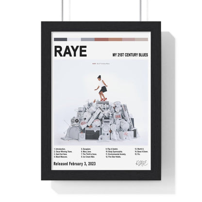 RAYE - My 21st Century Blues Album Cover Poster - Poster Kingz - A5 (unframed) - White - 