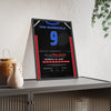 Raymond van Barneveld World Darts 2009 Darts Poster - Nine-Darter v Klaasen Shirt Print framed and leaning on a sideboard