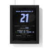 Raymond van Barneveld World Darts Final 2007 Darts Poster - Sudden Death v Taylor Shirt Print framed in a black frame, ready to hang
