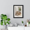 Reading Chair Print - Home Office Wall Art framed on a living room wall