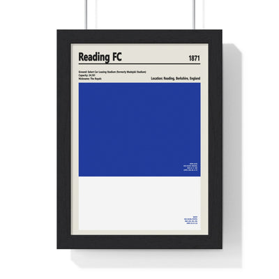 Framed Reading FC colour swatch print