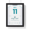Real Madrid Champions League Final 2018 Poster - Gareth Bale 11 Overhead Kick Kyiv Shirt Print framed in a black frame, ready to hang