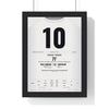 Real Madrid European Cup Final 1960 Poster - Ferenc Puskás 10 Four Goals Hampden Shirt Print framed in a black frame, ready to hang
