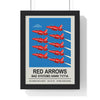 Red Arrows Poster | RAF Aerobatic Display Hawk Jet Print - Poster Kingz - A5 (unframed) 5.8 × 8.3 in - 