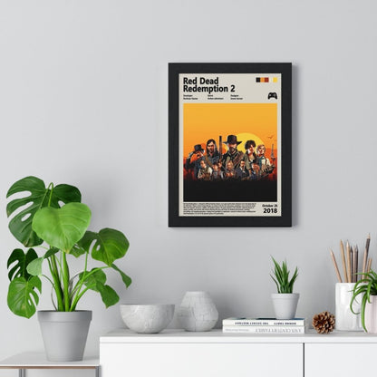 Red Dead Redemption 2 (2018) - Video Game Info minimalist Poster - Poster Kingz - A5 (unframed) - 