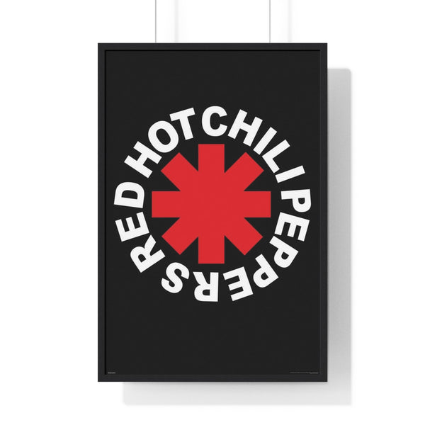 Red Hot Chili Peppers Asterisk Logo Maxi Poster featuring iconic red star symbol on black background