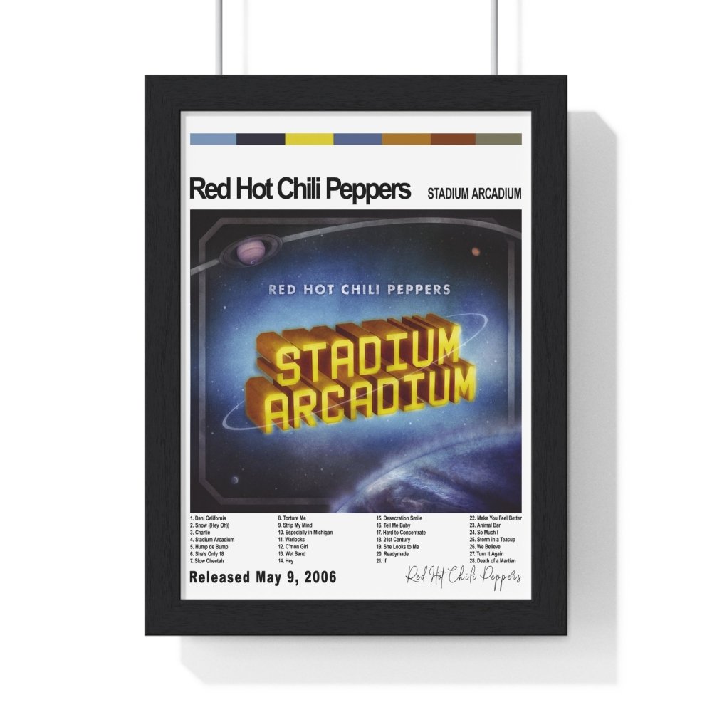 Red Hot Chilli Peppers Album Cover Poster - Poster Kingz - A5 (unframed) - Stadium Arcadium - White