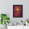Red Rum Grand National 1977 Horse Racing Poster - Third National Silks Print framed on a living room wall
