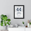 Reggie Jackson 1977 World Series Three Home Runs Poster - New York Yankees 44 Jersey Print framed on a living room wall
