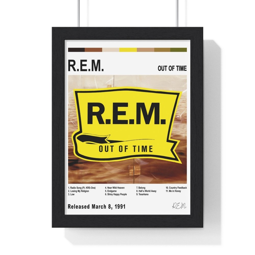 R.E.M - Album Cover Poster - Poster Kingz - A5 (unframed) - White - Out of Time