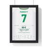 Republic of Ireland 3-2 Hungary 2025 Poster - Parrott 7 Hat-Trick framed in a black frame, ready to hang
