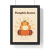 Retro 70s Pumpkin Print - framed retro 70s pumpkin print on cream