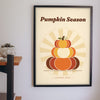 Retro 70s Pumpkin Print - retro pumpkin print on a kitchen wall