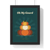 Retro 70s Pumpkin Print - deep teal colourway
