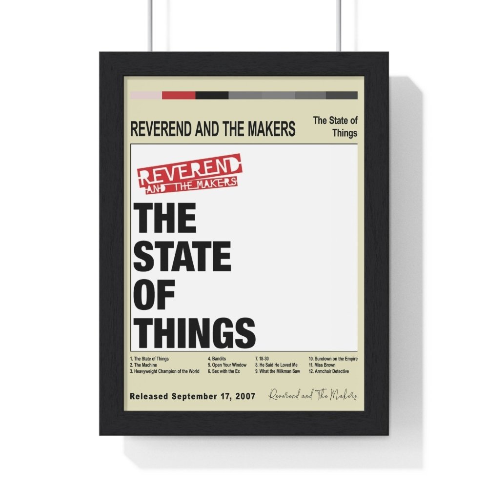 Reverend and The Makers - The State of Things Album Cover Poster - Poster Kingz - A5 (unframed) - Vintage - 