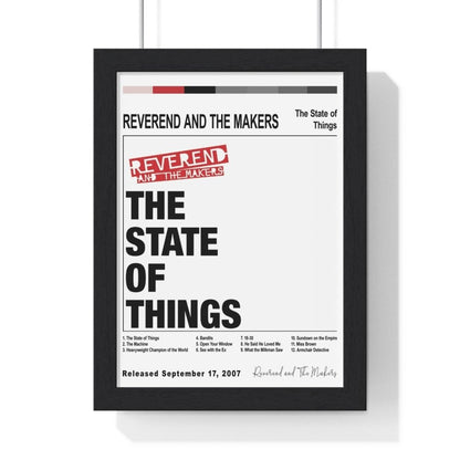 Reverend and The Makers - The State of Things Album Cover Poster - Poster Kingz - A5 (unframed) - White - 