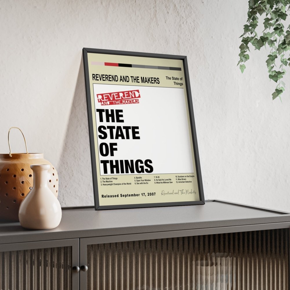 Reverend and The Makers - The State of Things Album Cover Poster - Poster Kingz - A5 (unframed) - White - 