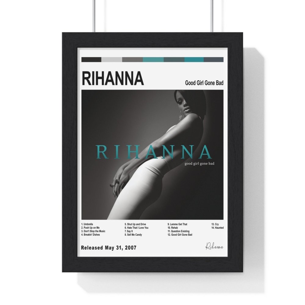 Rihanna - Good Girl Gone Bad Album Cover Poster - Poster Kingz - A5 (unframed) - White - 