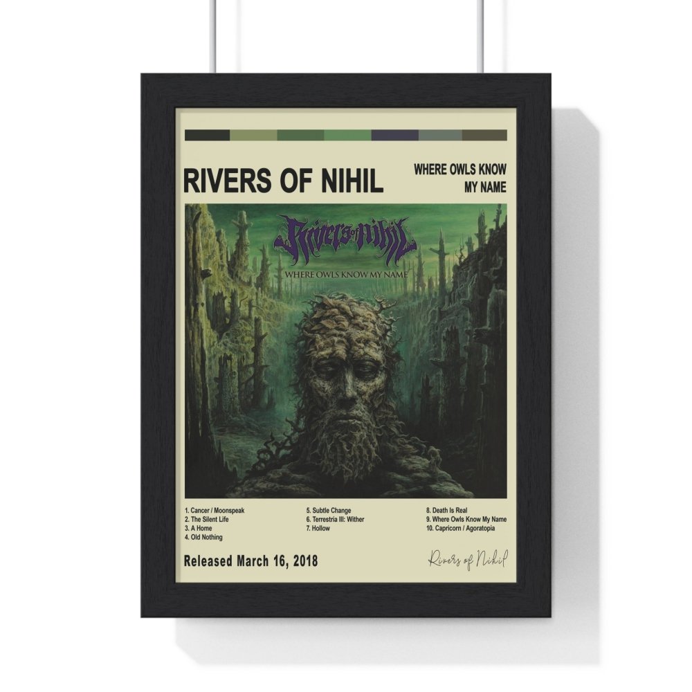 Rivers of Nihil - Where Owls Know My Name Album Cover Poster - Poster Kingz - A5 (unframed) - Vintage - 