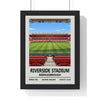 Middlesbrough Riverside Stadium print framed in a black frame, ready to hang