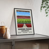 Middlesbrough Riverside Stadium print framed and leaning on a sideboard