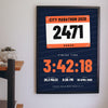Personalised Marathon Finisher Print - Lifestyle - hanging on a living room wall