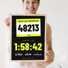 Personalised Marathon Finisher Print - Lifestyle - held by a smiling woman