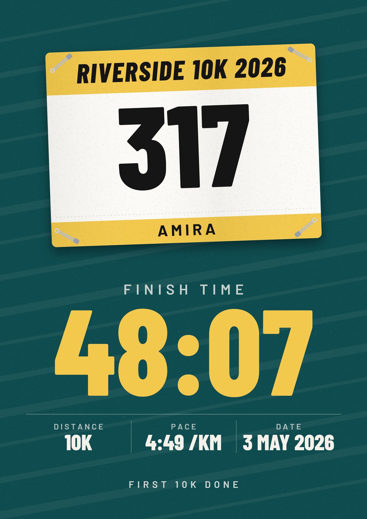 Personalised Marathon Finisher Print - third design