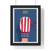 Framed Rocky movie poster flat lay