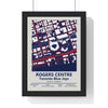 Rogers Centre map print framed in a black frame, ready to hang