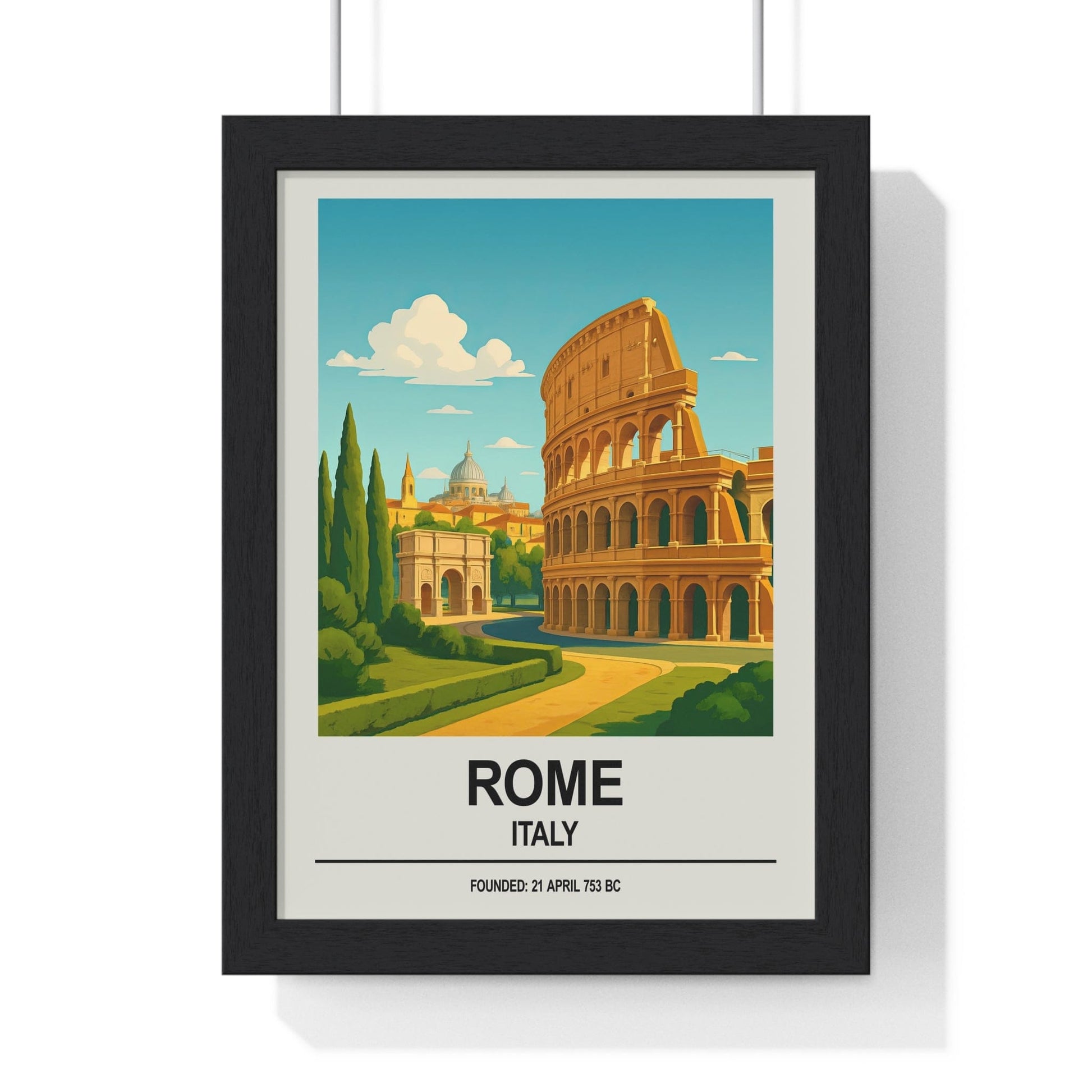Framed Rome travel poster