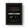 5 Minutes 8 Seconds Snooker print framed in a black frame, ready to hang