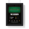 The Seventh 2022 Snooker print framed in a black frame, ready to hang