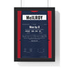 Rory McIlroy Congressional 2011 Golf Poster - Caddie Bib 8 Shot Win Print framed in a black frame, ready to hang