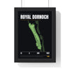 Royal Dornoch 14th Hole print framed in a black frame, ready to hang