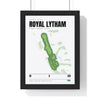 Royal Lytham 18th Hole White print framed in a black frame, ready to hang